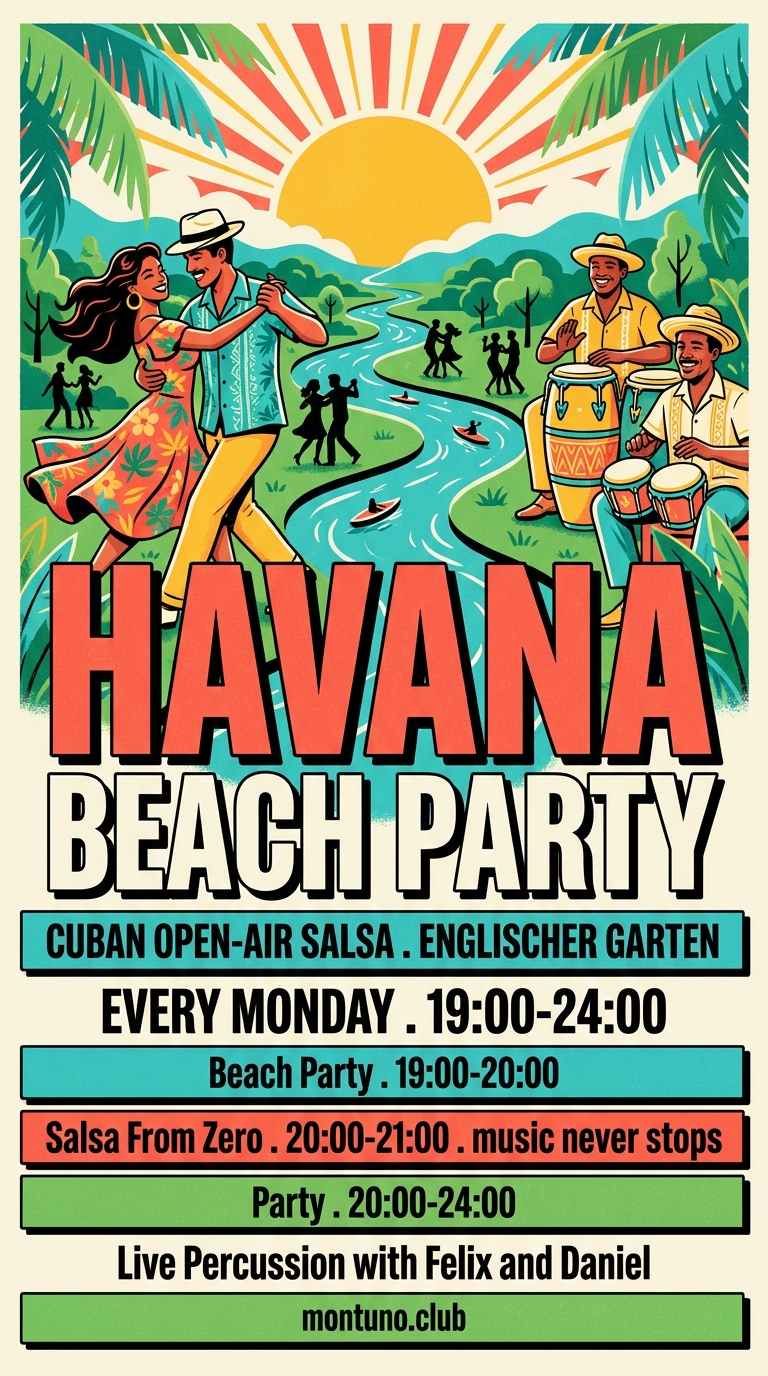 Havana Beach Party — Cuban Open-Air Salsa in the Englischer Garten, Munich