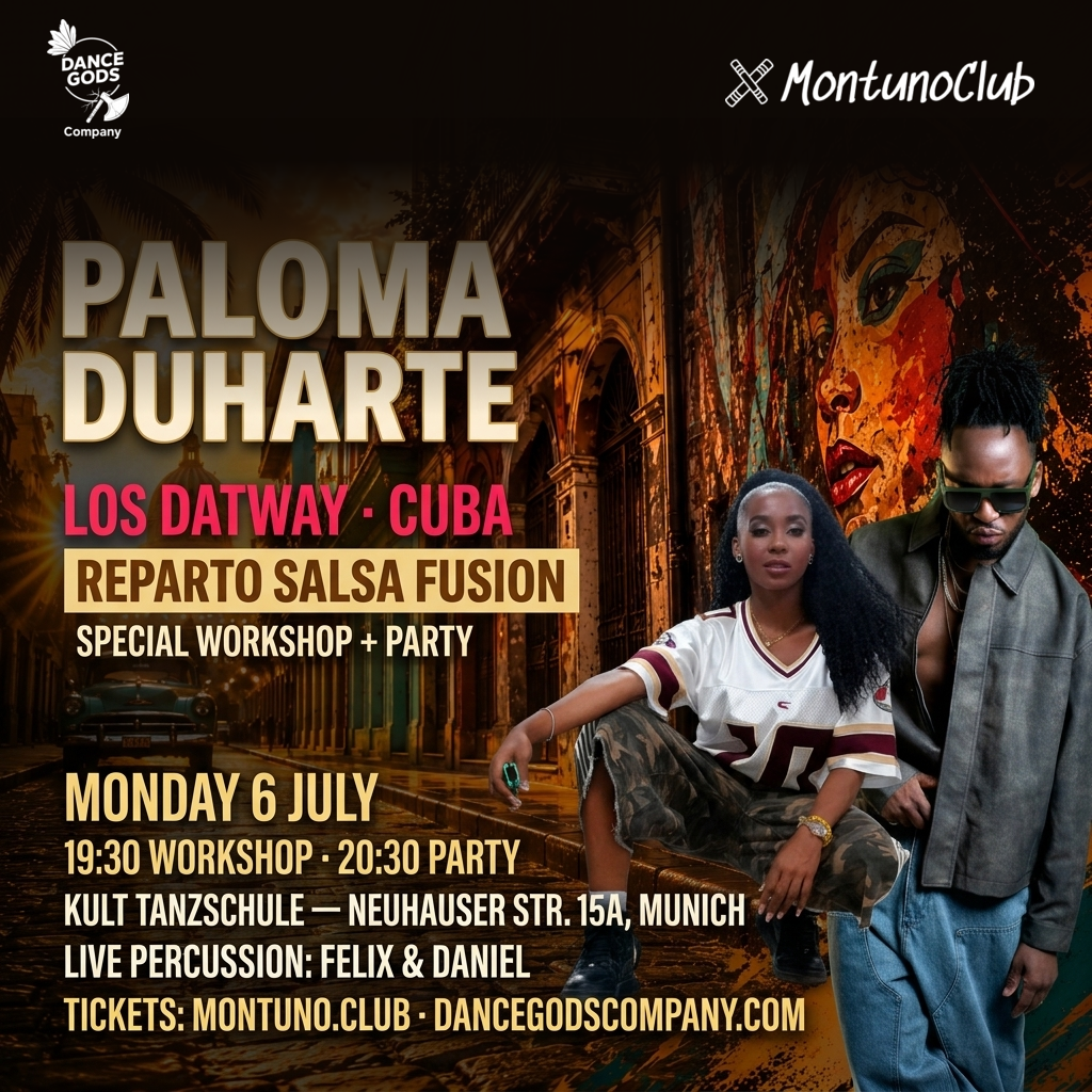 Paloma Duharte — Reparto Salsa Fusion workshop and party in Munich, 6 July 2026